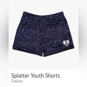 Baseball Lifestyle 101 Youth Splatter Shorts - Galaxy size L